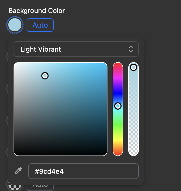 Widget colors